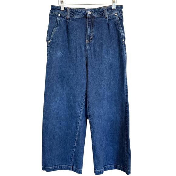 Oat New York Denim - OAT New York Cropped Wide Leg Jeans – High Rise – Med Wash Women’s Size 12/31